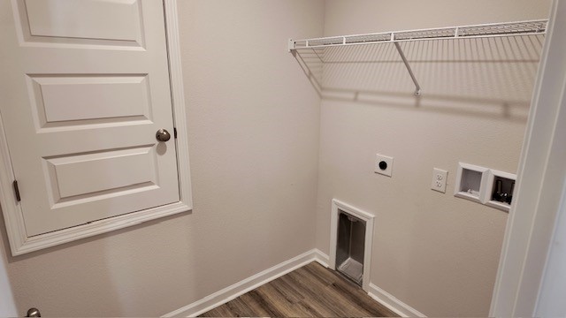 The Lakeside floorplan laundry room with EVP flooring throughout