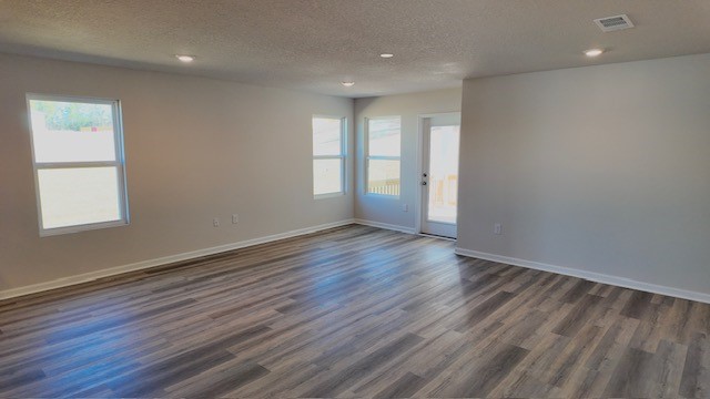 The Lakeside floorplan living room with EVP flooring throughout