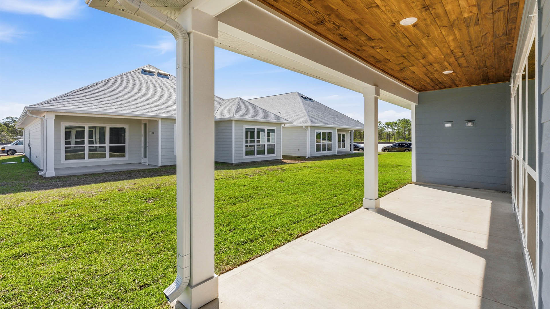 Covered back patio.