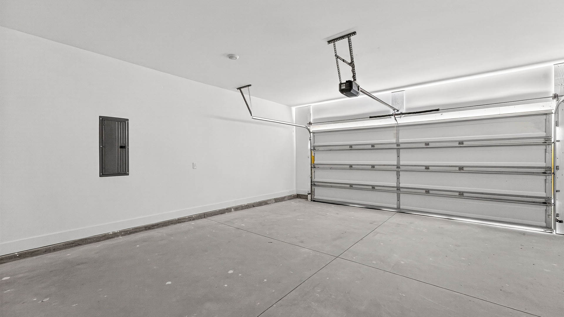 Two-car garage.
