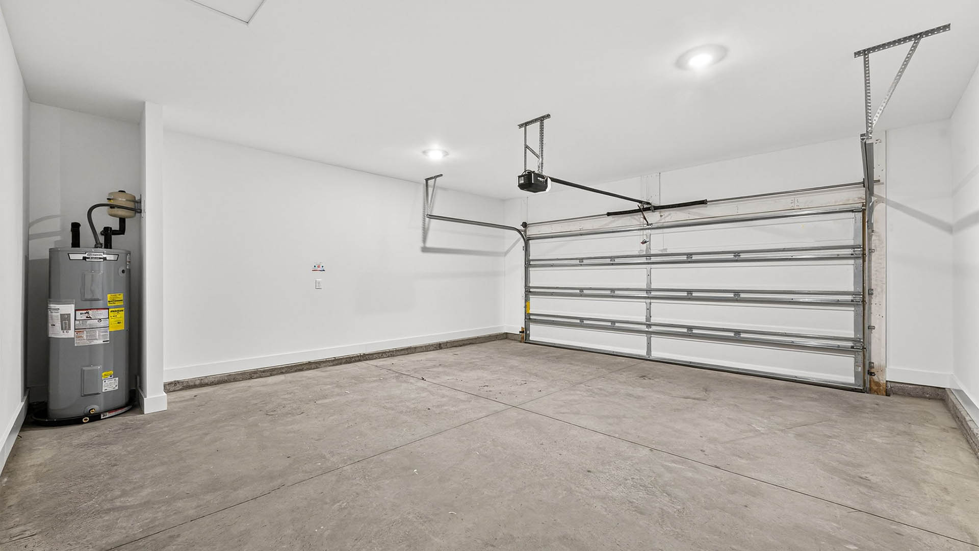 Two-car garage.
