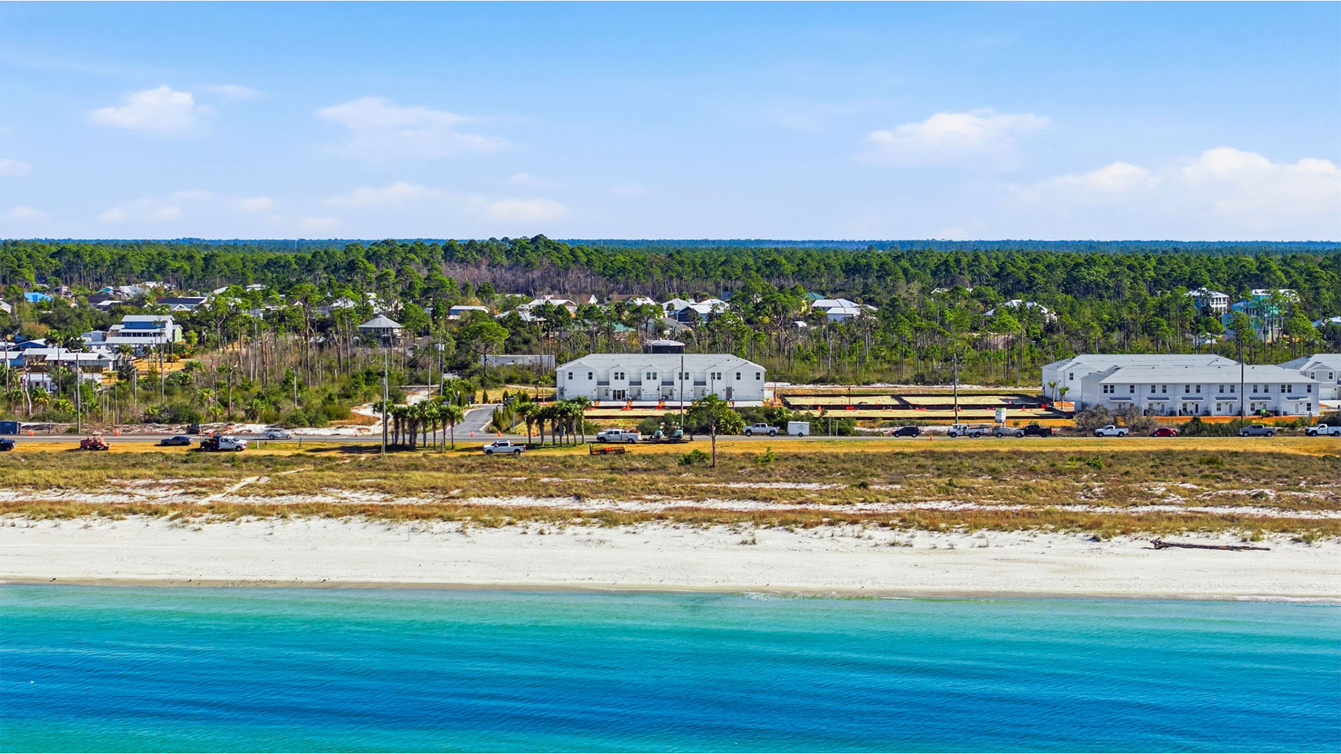 Aerial view of WindMark Beach.