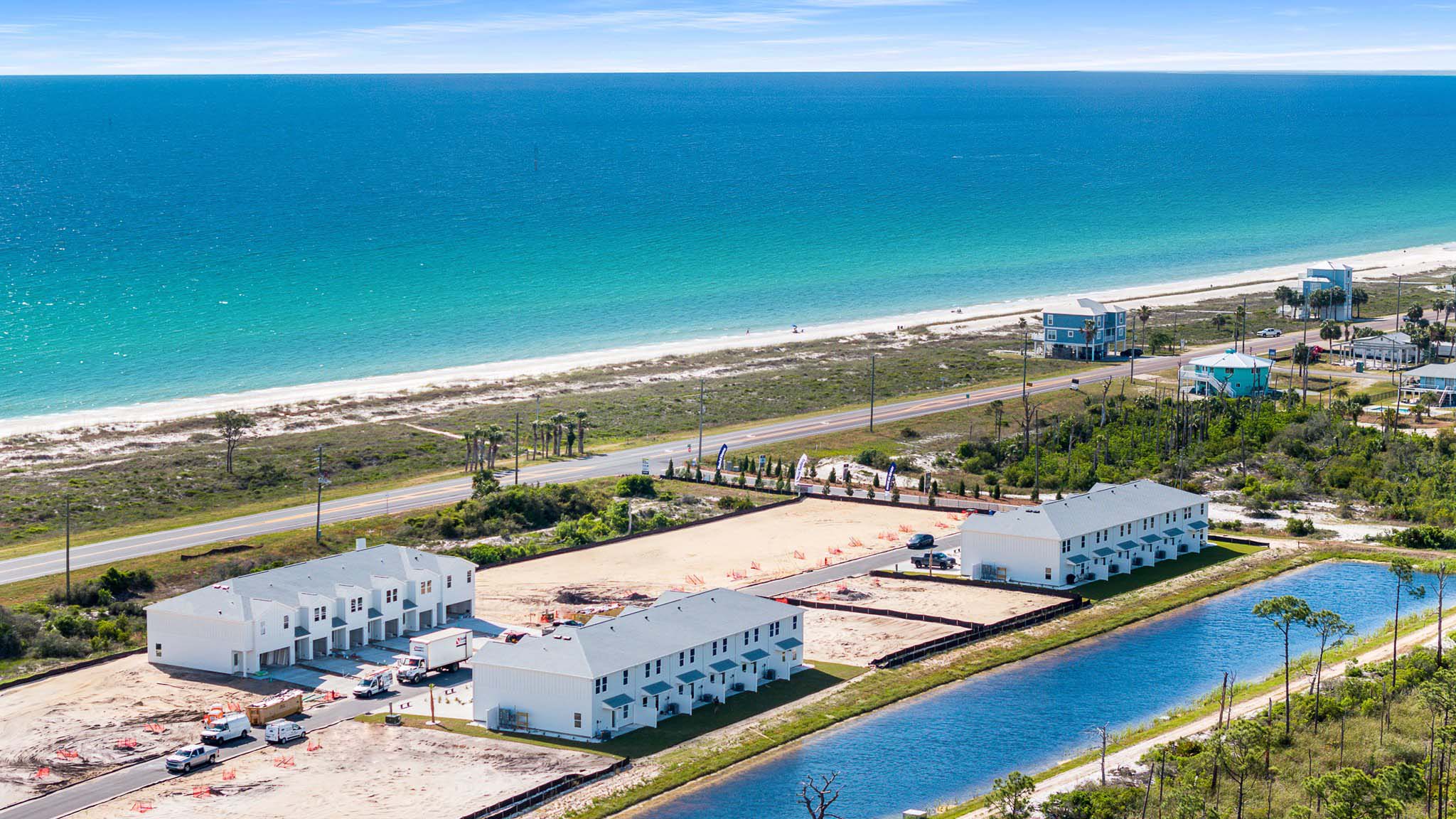 Aerial view of WindMark Townhomes.