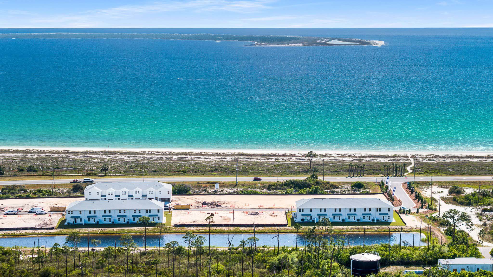 Aerial view of WindMark Townhomes.
