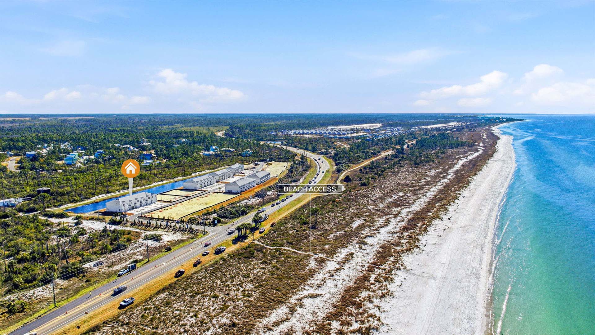 Aerial view of WindMark Townhomes.