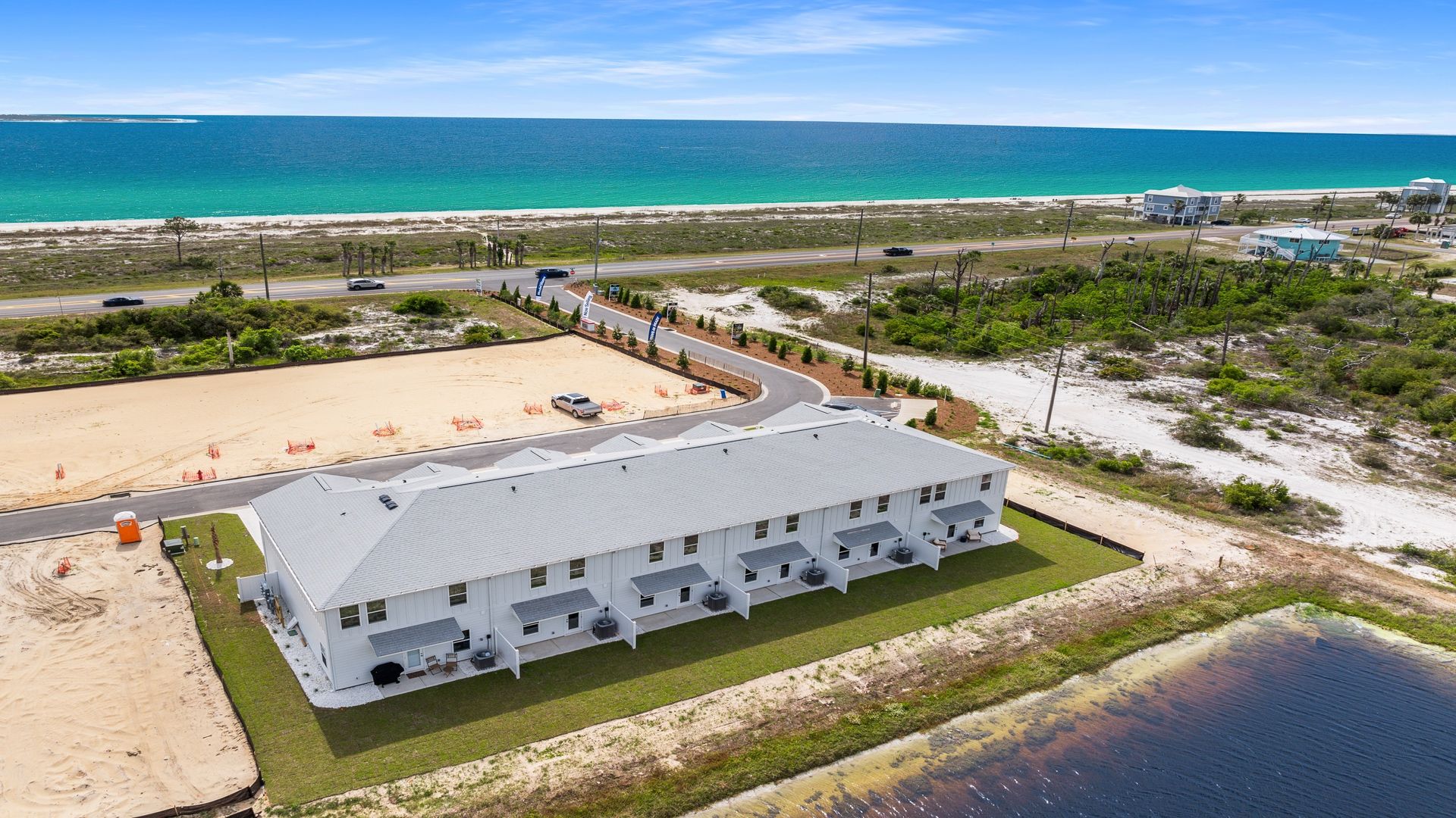 Aerial view of WindMark Townhomes.
