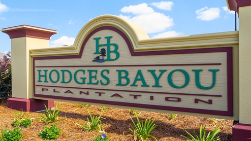 Hodges Bayou Plantation aerial photo.