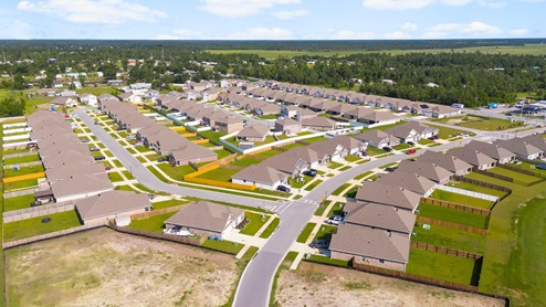 Hodges Bayou Plantation aerial photo.