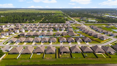 Hodges Bayou Plantation aerial photo.
