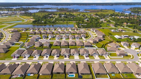Hodges Bayou Plantation aerial photo.