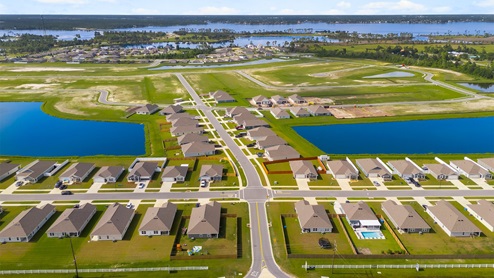 Hodges Bayou Plantation aerial photo.