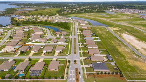 Hodges Bayou Plantation aerial photo.