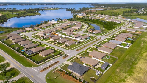 Hodges Bayou Plantation aerial photo.