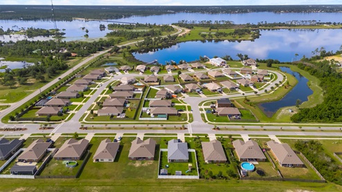 Hodges Bayou Plantation aerial photo.