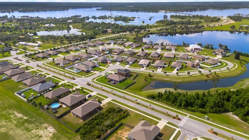 Hodges Bayou Plantation aerial photo.