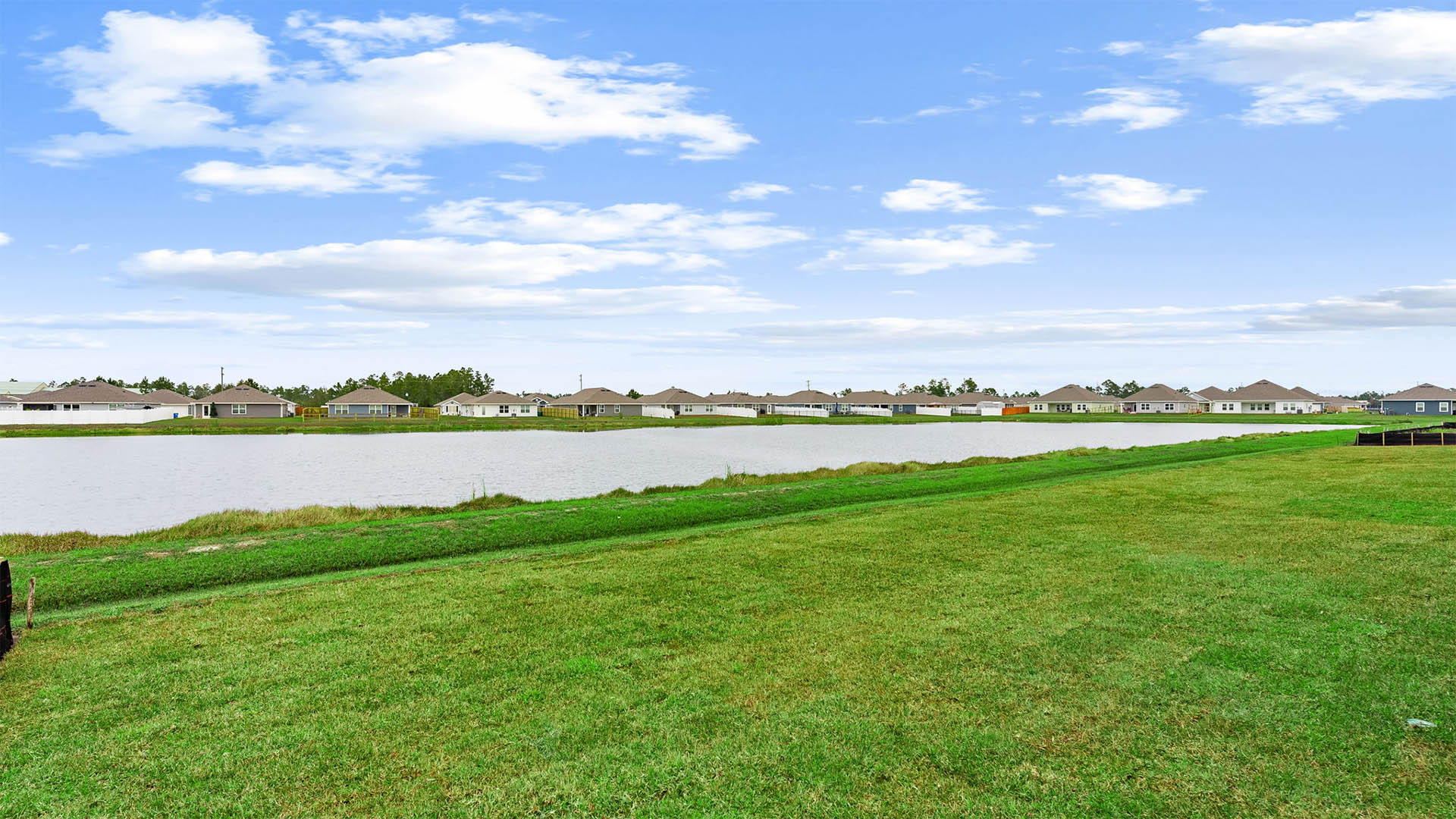 Back yard with water view.