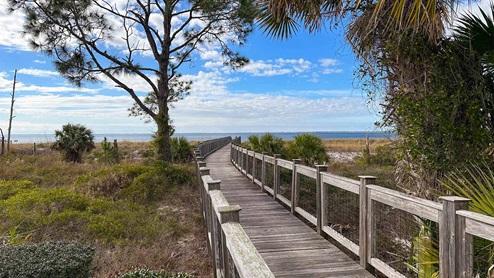 Windmark Beach community boardwalk.