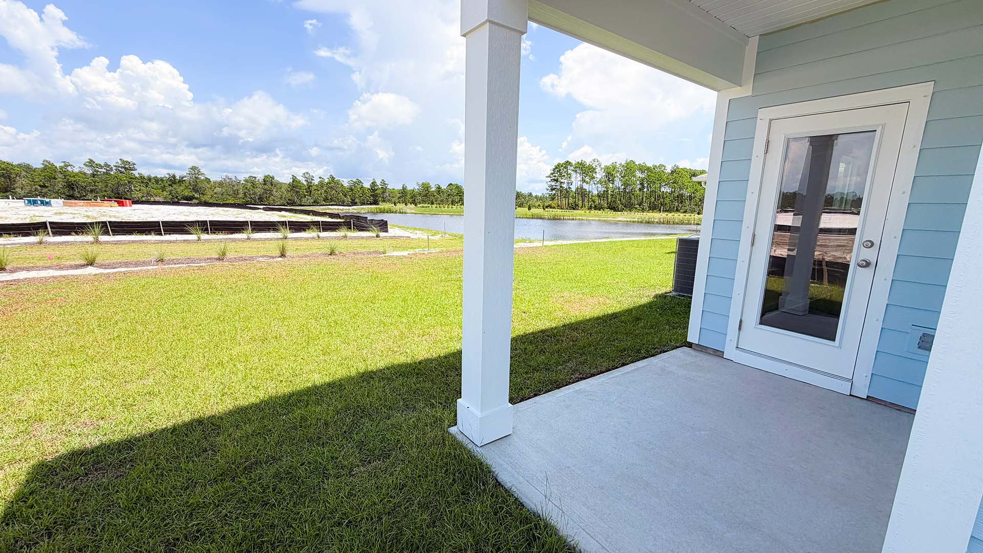 Covered back patio.