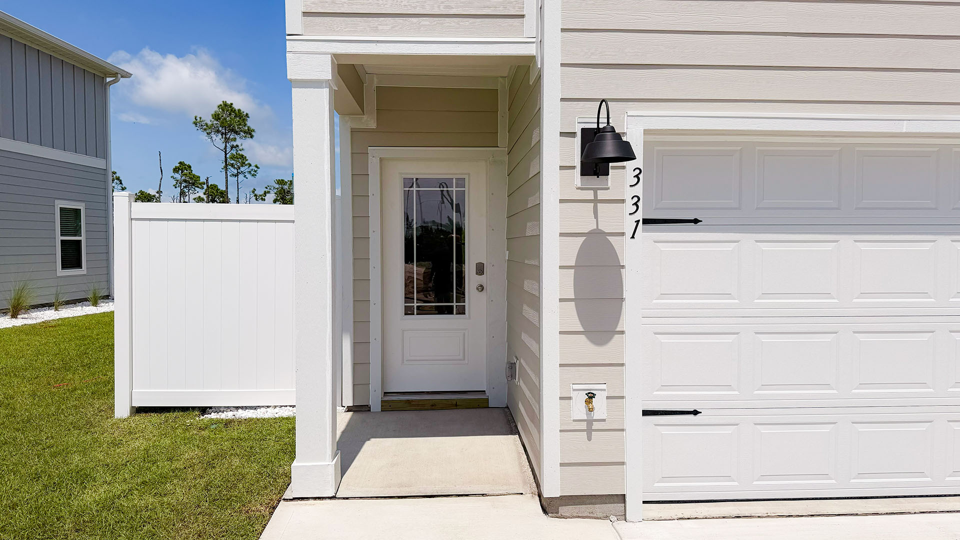 Covered front patio.