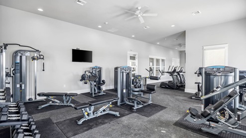 Community gym in amenity center.