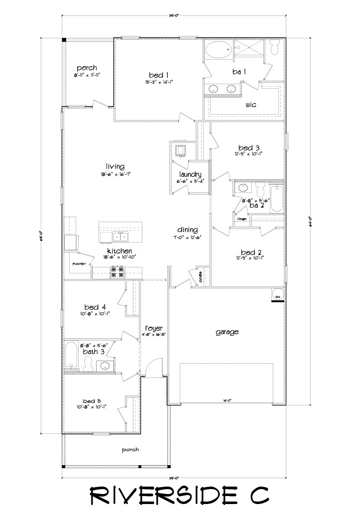 Riverside C floor plan.