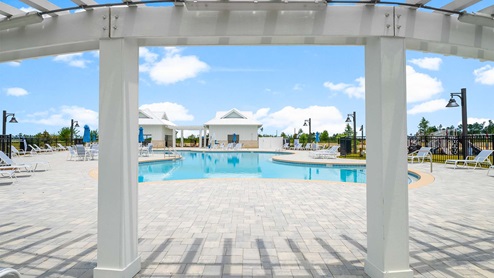 Second Amenity Center with pool, playground, pickleball court and basketball court.