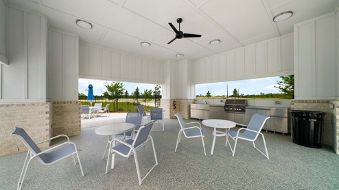 Second Amenity Center with pool, playground, pickleball court and basketball court.