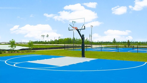 Second Amenity Center with pool, playground, pickleball court and basketball court.