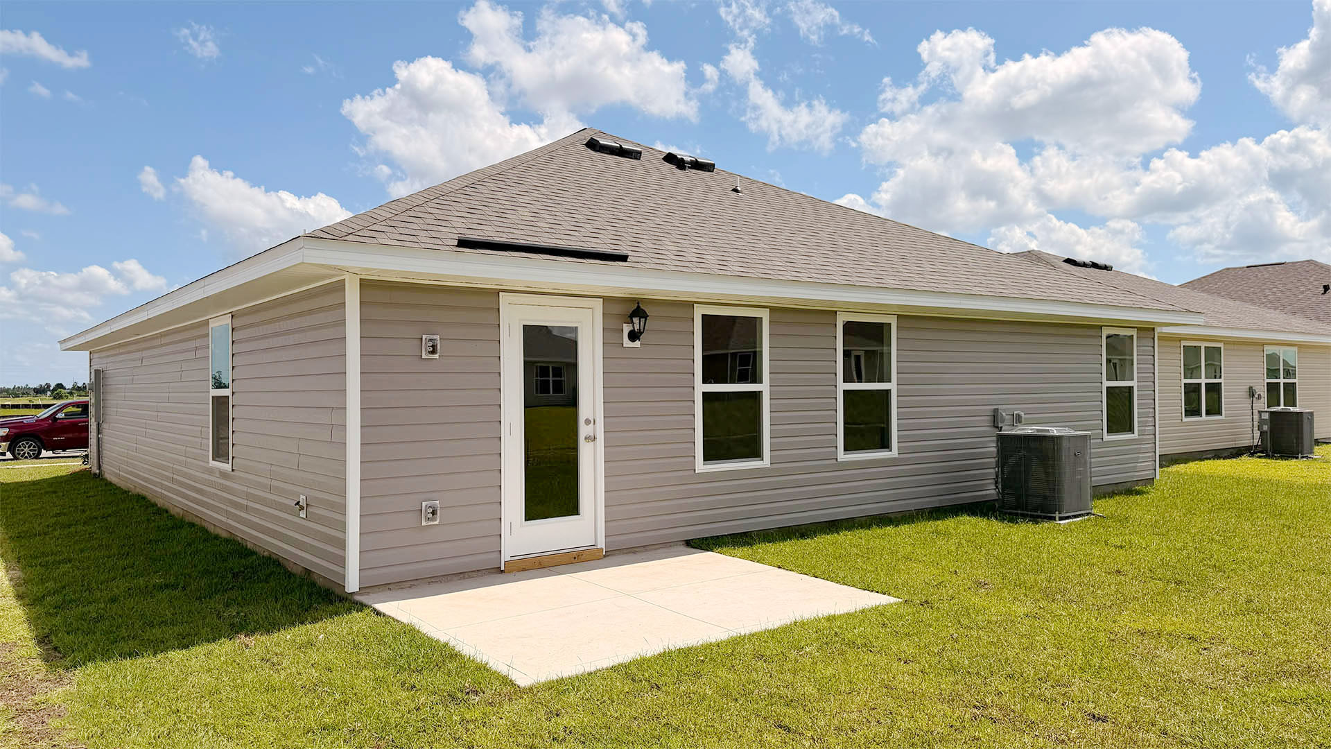Lismore floor plan rear of home with back patio.
