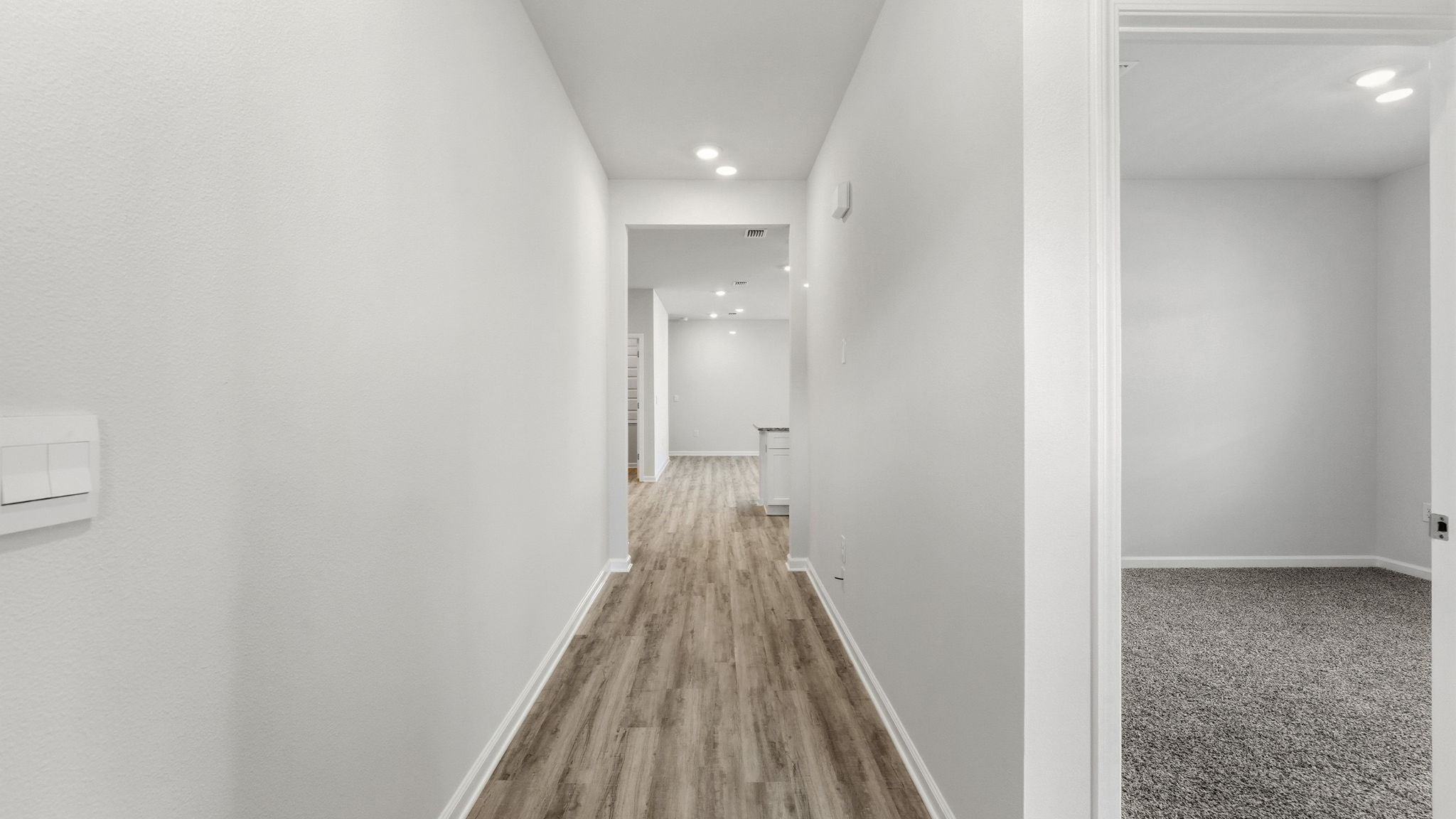 Front entrance hallway with EVP flooring.