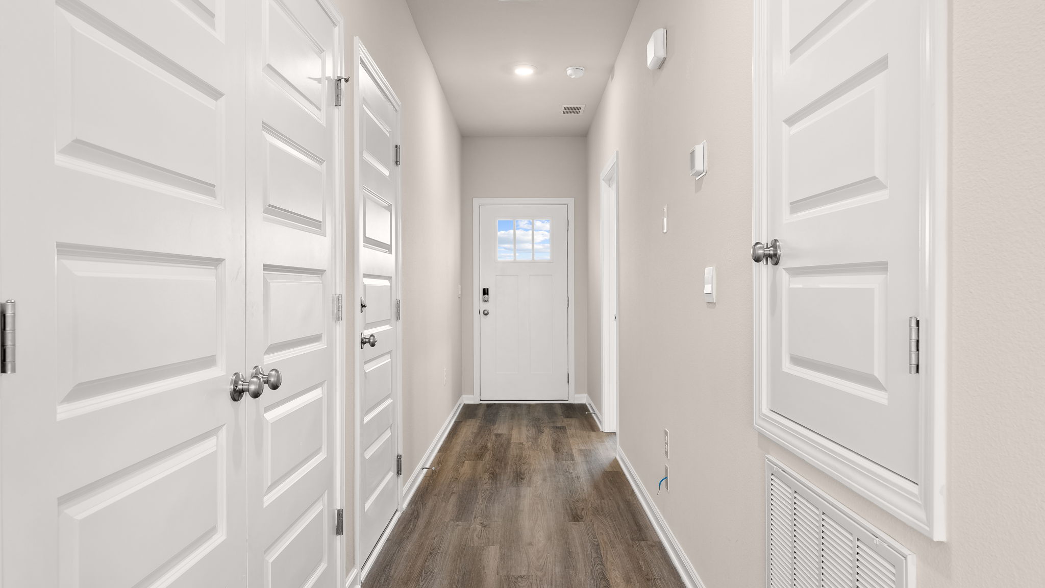 Front entrance hallway with EVP flooring.