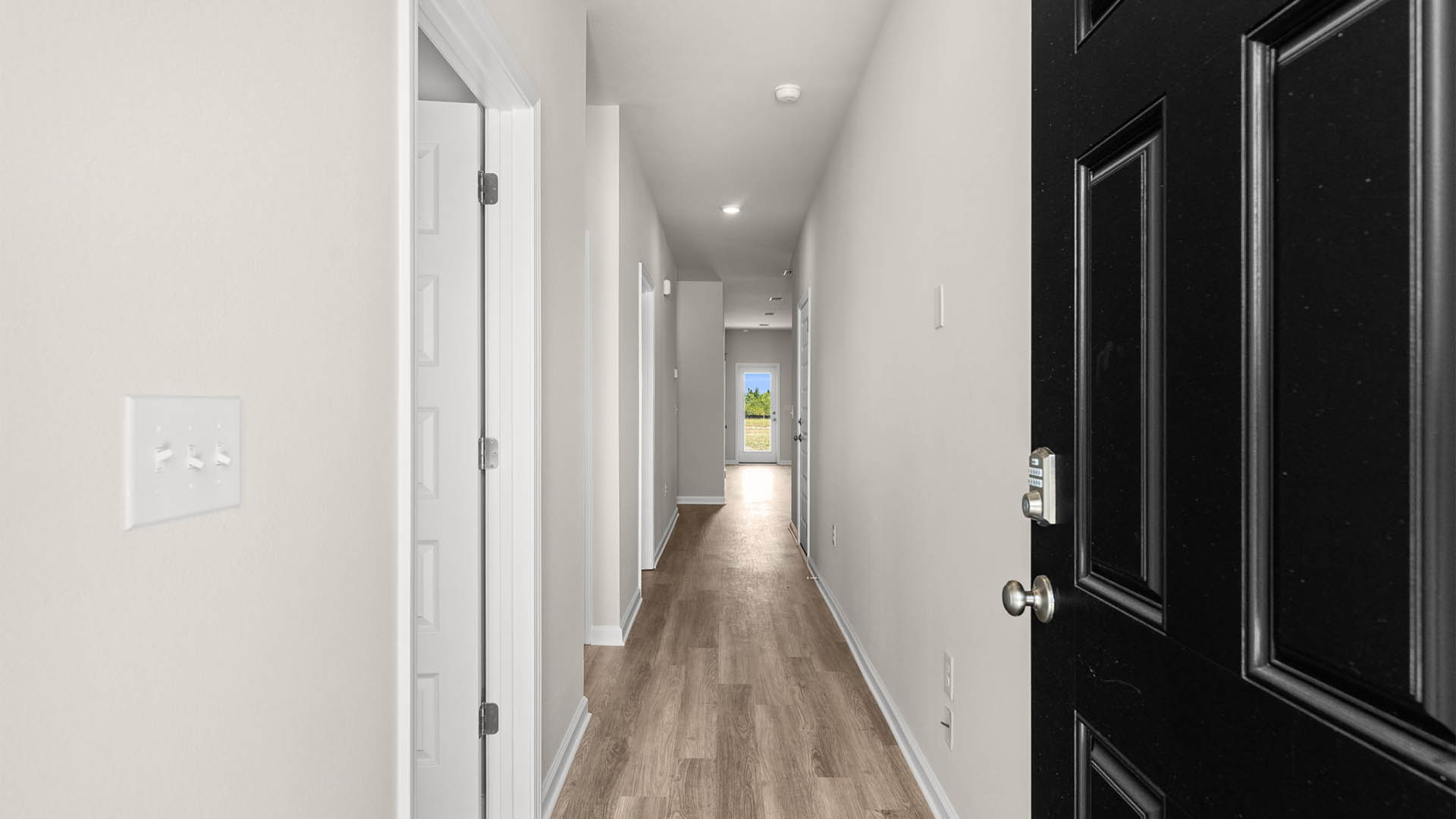 Front entrance hallway with EVP flooring.
