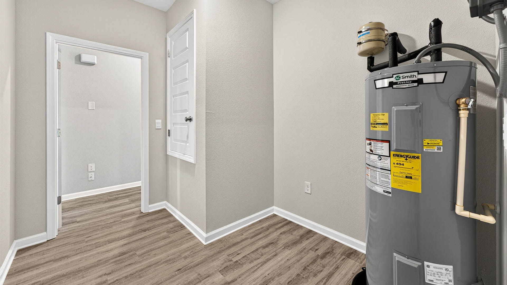 Bonus room with water heater.