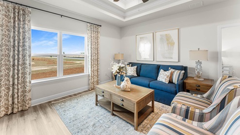 Rhett model home living room.