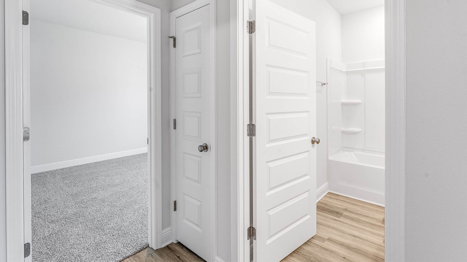 Hallway by bedrooms and bathroom.