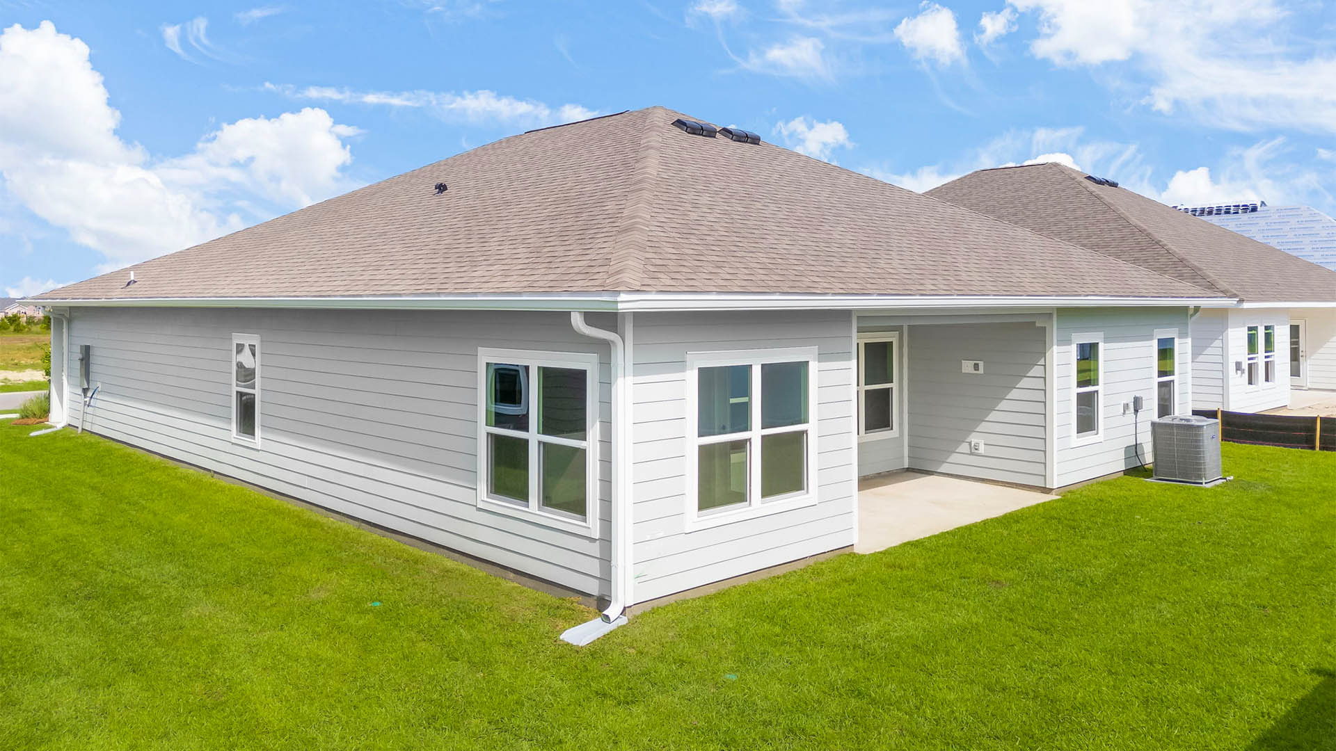 Madison floor plan with covered rear patio.