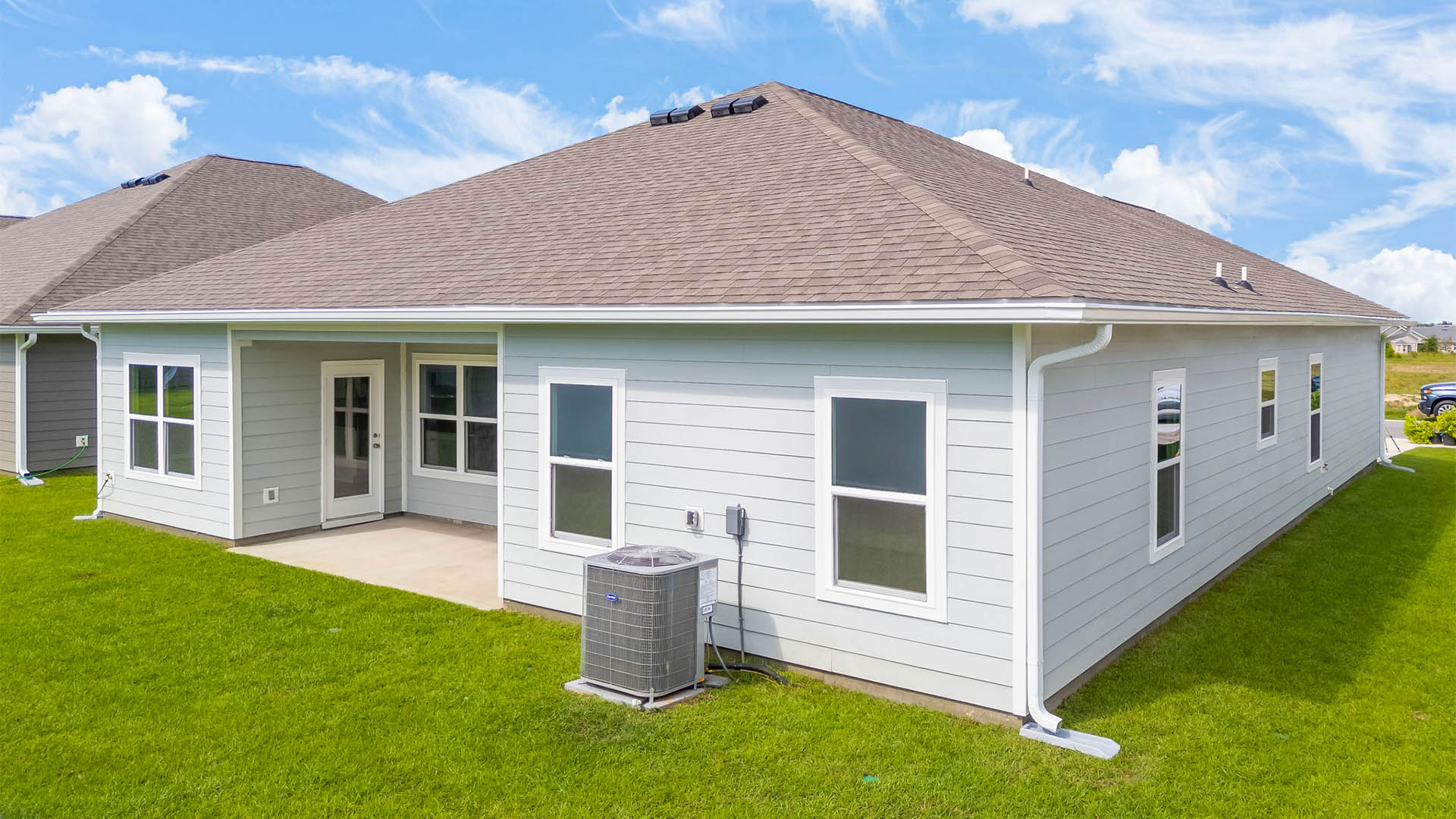 Madison floor plan with covered rear patio.