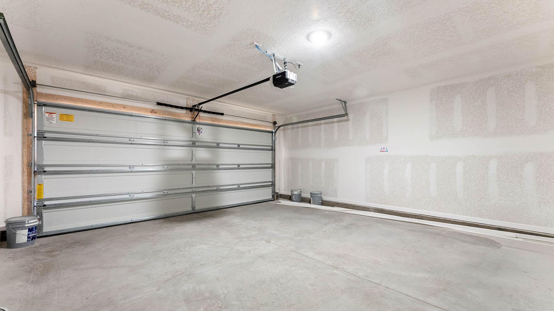 Two car garage interior.