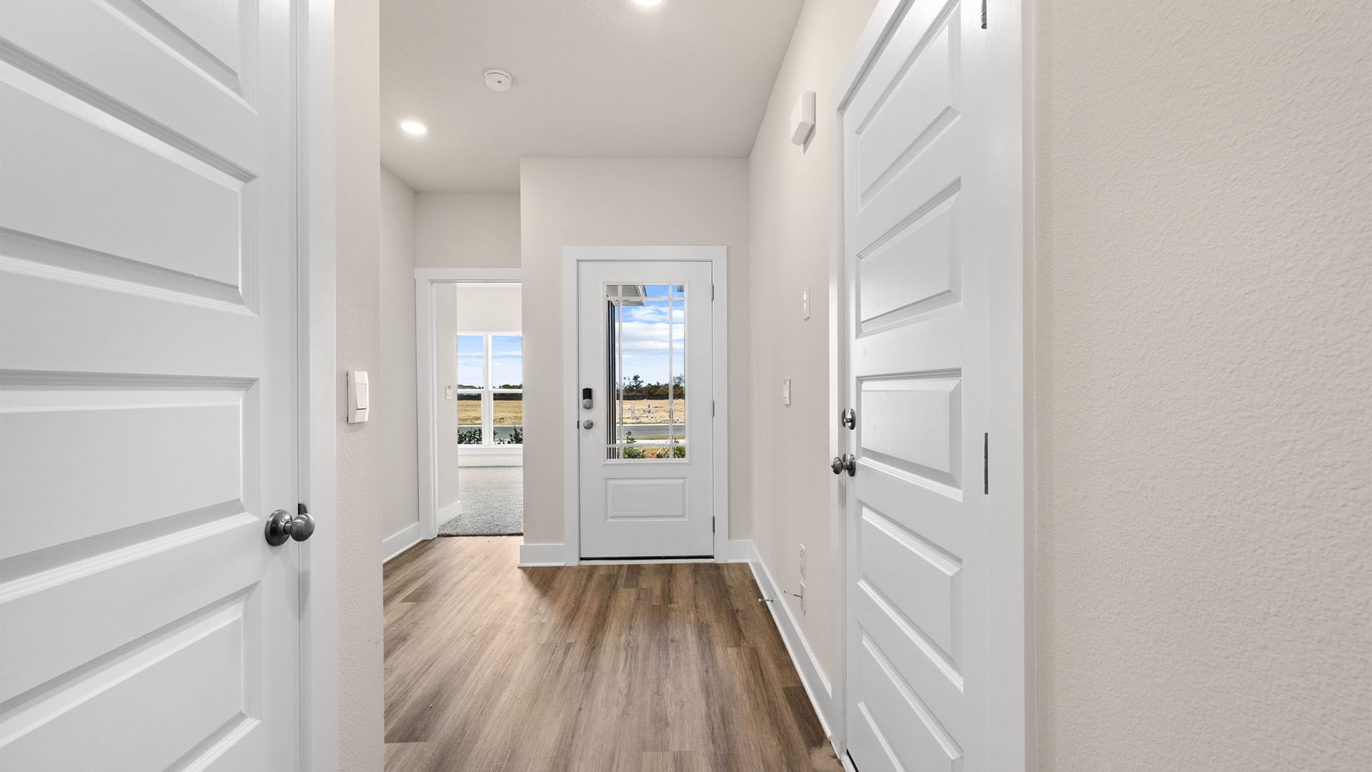 Front entrance hallway with EVP flooring.