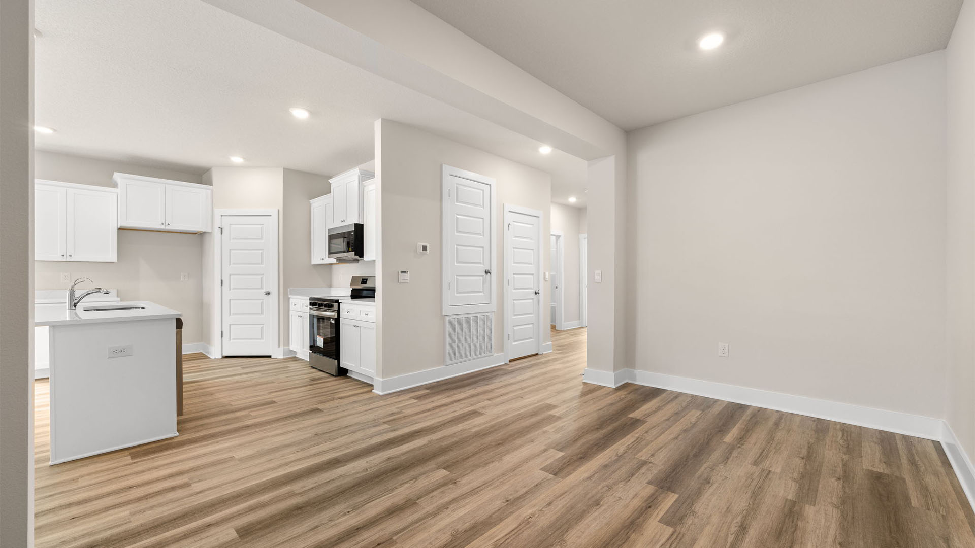 Dining room with EVP flooring.