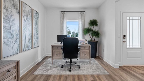 Front room with EVP flooring and window.
