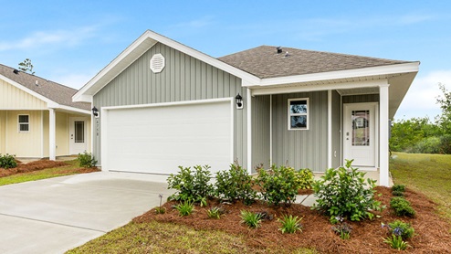 The Jemison floor plan at Titus Park with two car garage.