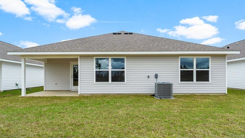 Cali floor plan at Morningside rear of home with covered patio.