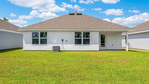 Cali floor plan at Morningside rear of home with covered patio.