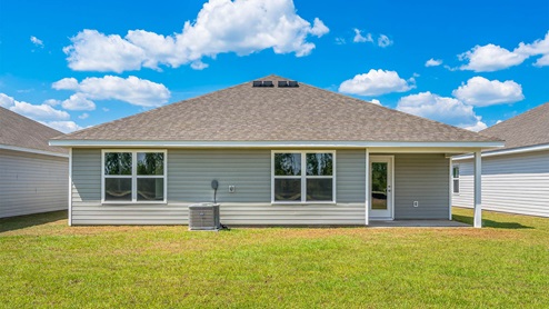 Cali floor plan at Morningside rear of home with covered patio.