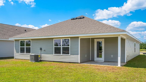Cali floor plan at Morningside rear of home with covered patio.