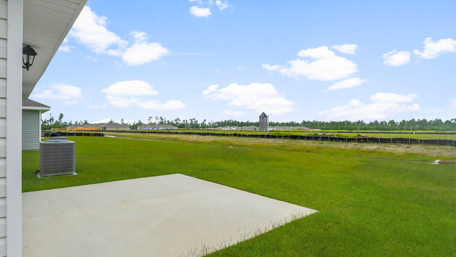 Back patio with yard.