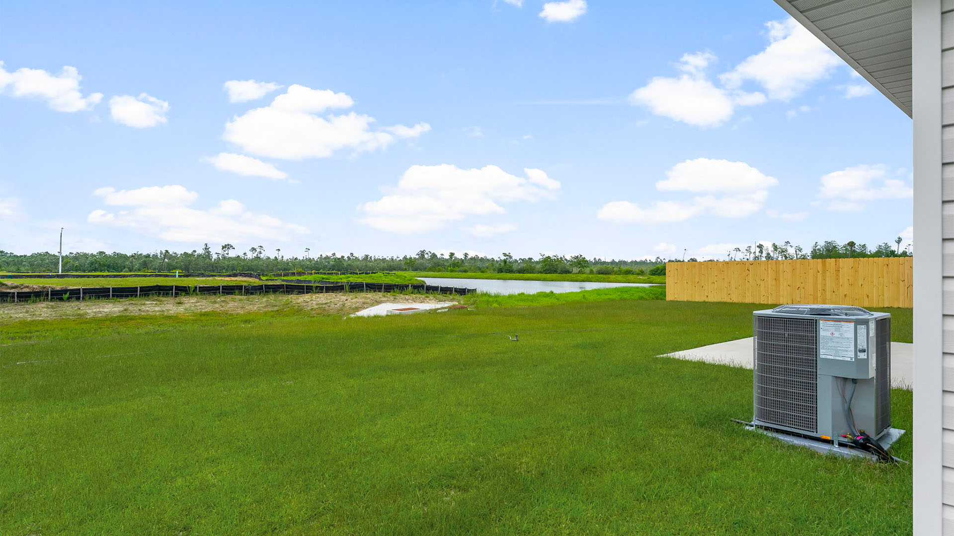 Back patio with yard.
