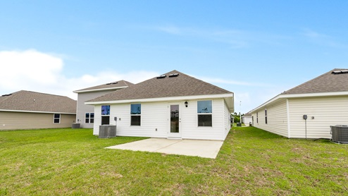 Celeste floor plan at Morningside rear of home.