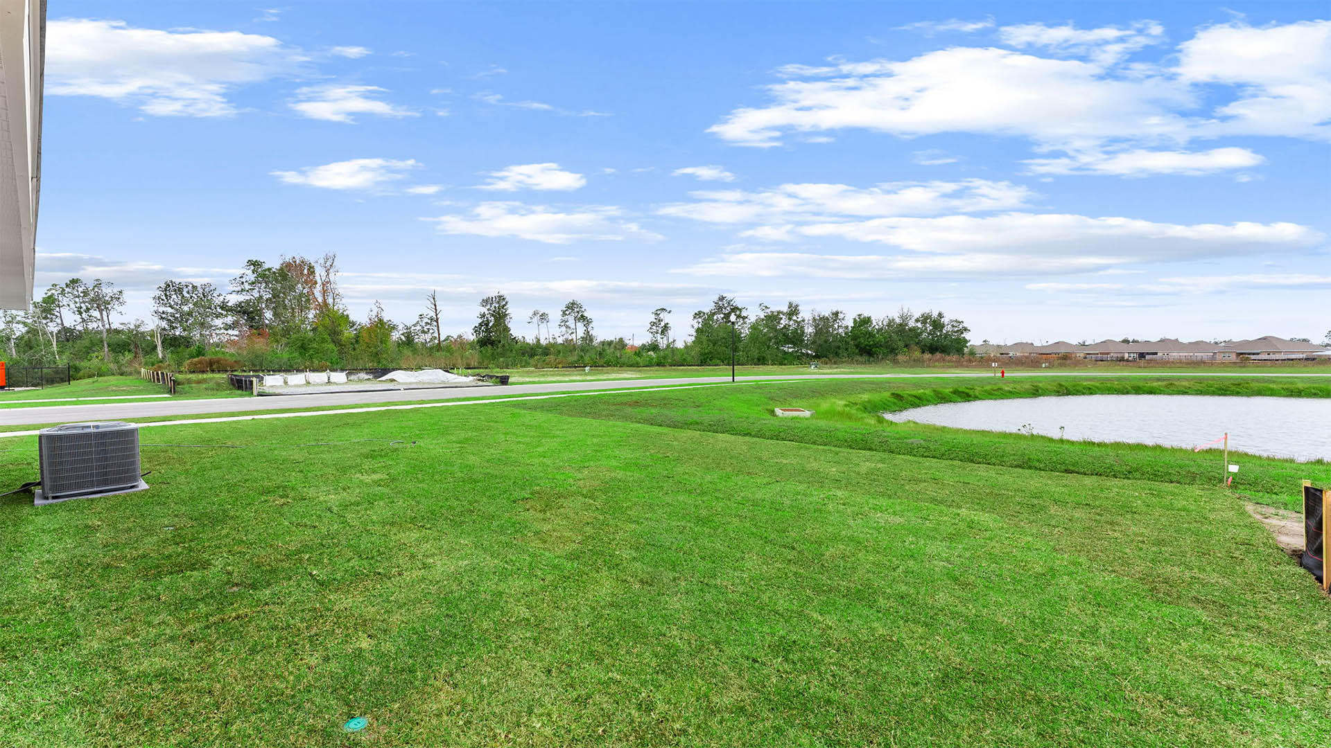 Back yard with water view.